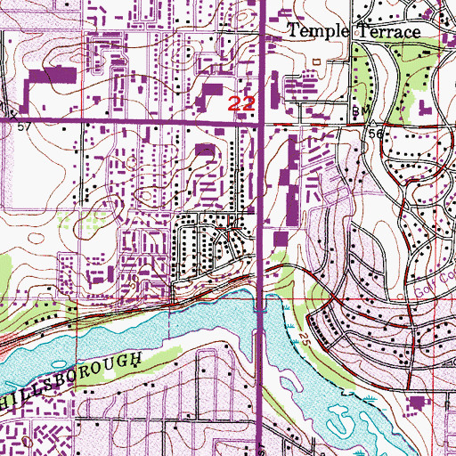Topographic Map of Grandview Acres, FL