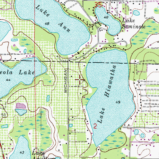 Topographic Map of Great Lakes, FL