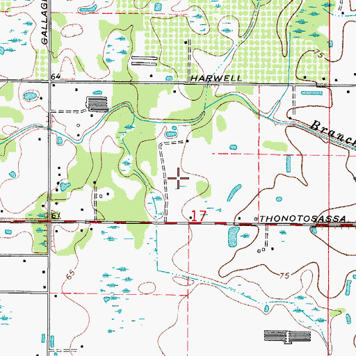 Topographic Map of Green Pastures, FL
