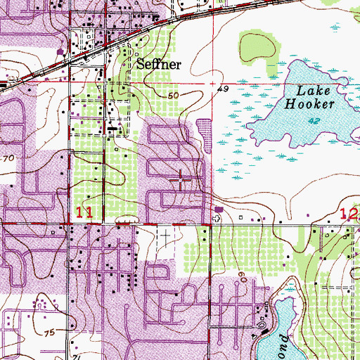 Topographic Map of Greenewood, FL