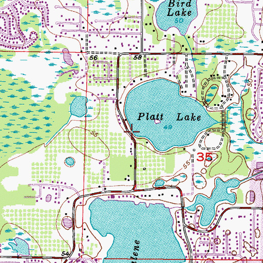 Topographic Map of Griffin, FL
