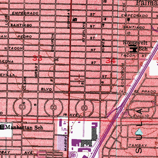 Topographic Map of Griflow Park, FL