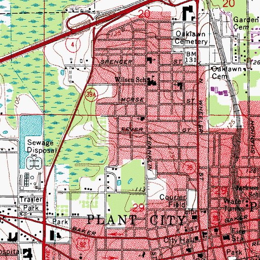 Topographic Map of Grimwold, FL