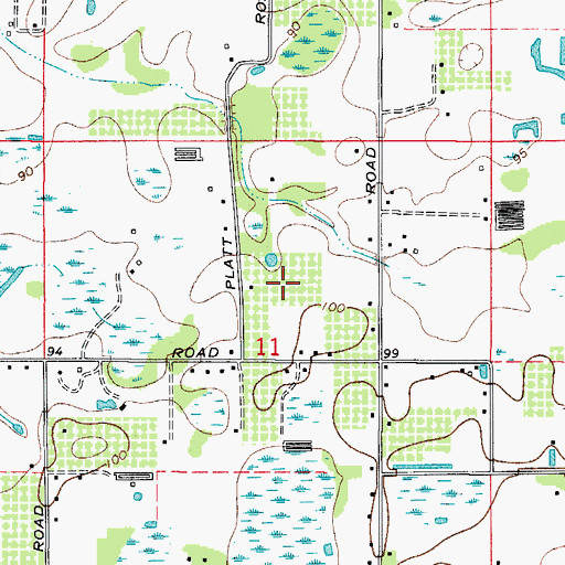 Topographic Map of Grove Manor, FL