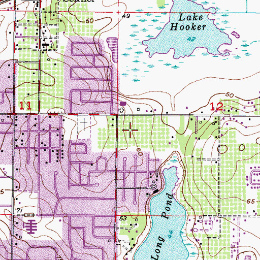 Topographic Map of Grove Park, FL