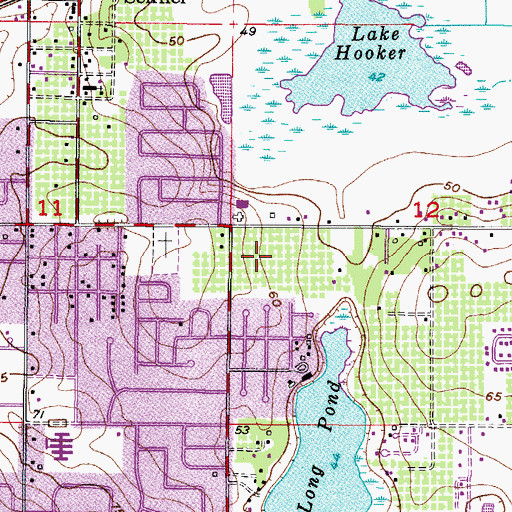 Topographic Map of Grove Park, FL