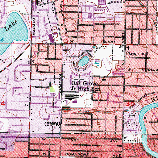 Topographic Map of Grovewood Court, FL