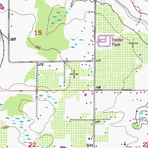 Topographic Map of Gulf Sierra Farms, FL