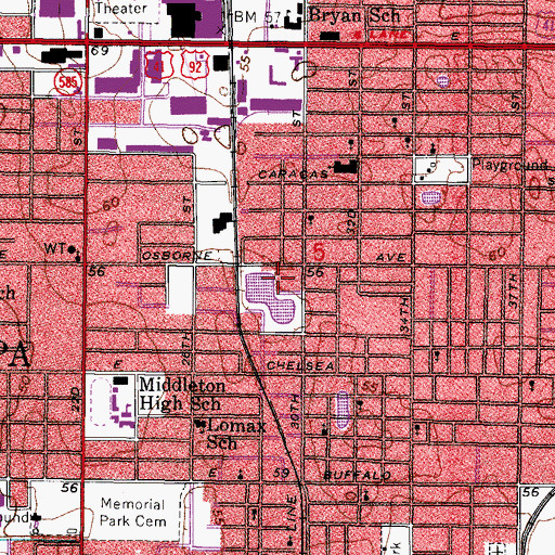 Topographic Map of Guterman, FL