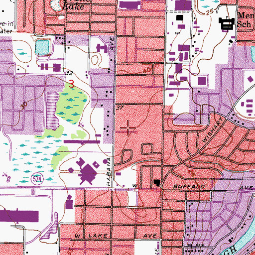 Topographic Map of Habana Gardens North, FL