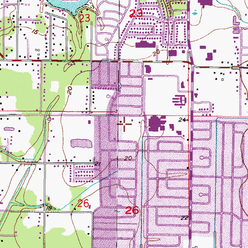 Topographic Map of Hali Acres, FL