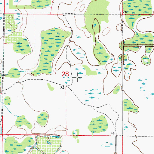 Topographic Map of Hallman Estates, FL