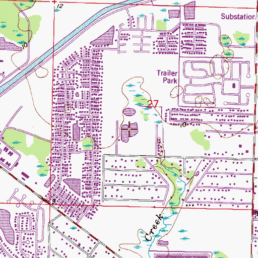 Topographic Map of Hamilton Park, FL