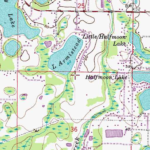 Topographic Map of Hammock Woods, FL