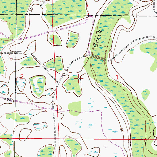 Topographic Map of Hammocks, FL