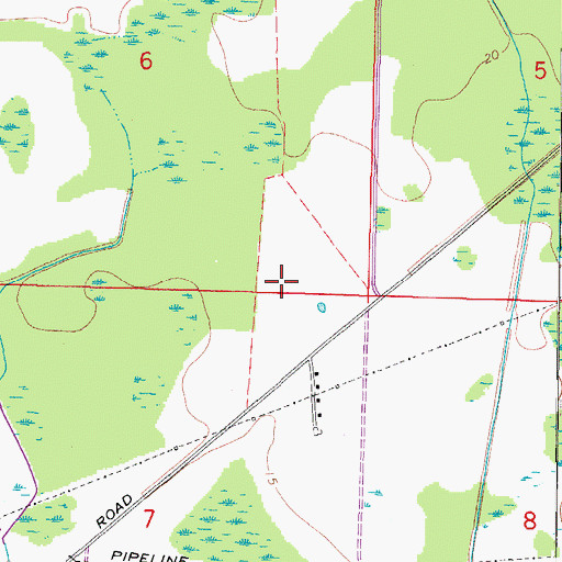 Topographic Map of Hampton Lakes at Main Street, FL