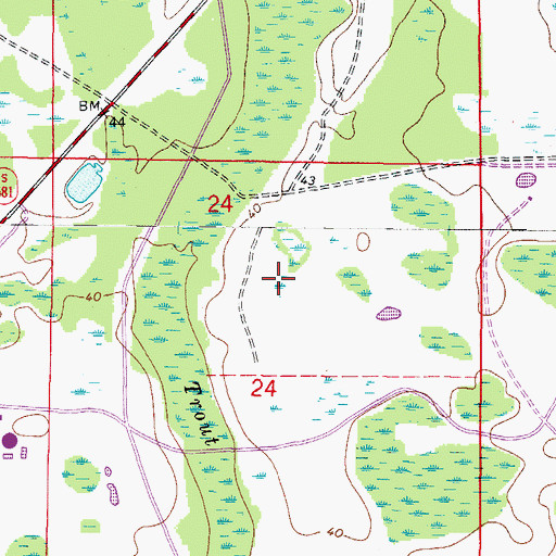 Topographic Map of Hampton on the Green, FL