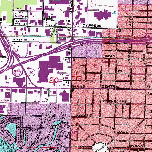 Topographic Map of Hanan Park, FL