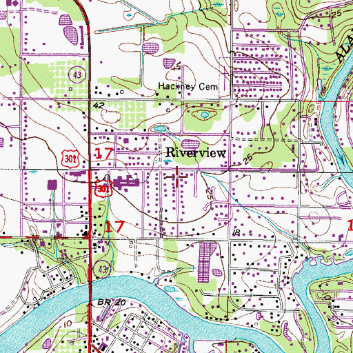 Topographic Map of Hancocks Acres, FL