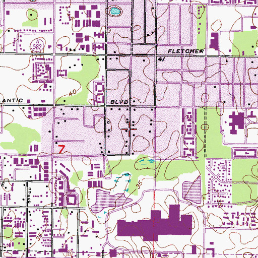 Topographic Map of Hankins Acres, FL