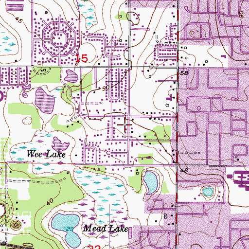 Topographic Map of Happy Homes, FL