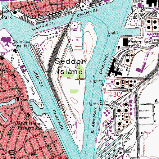 Topographic Map of Harbor Homes, FL