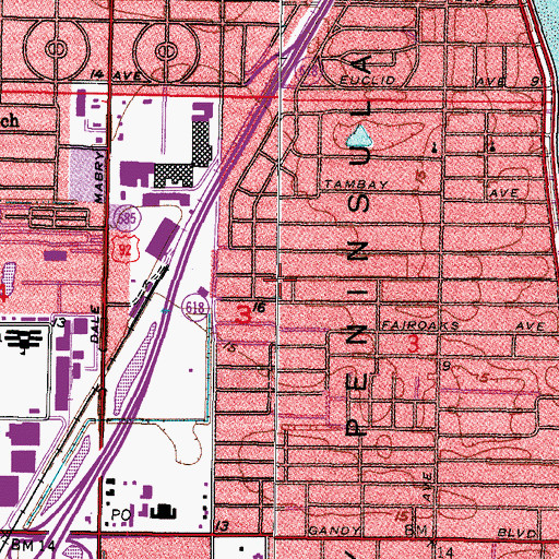 Topographic Map of Harbor View Palms, FL