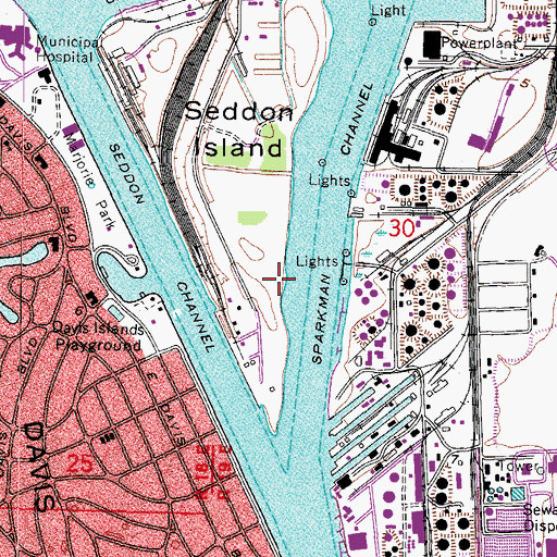 Topographic Map of Harbourside at Harbour Island, FL