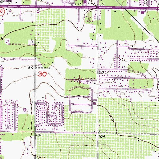 Topographic Map of Harder Oaks, FL