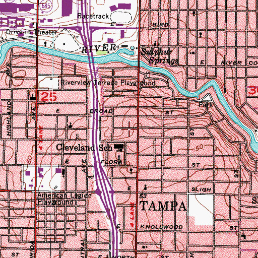 Topographic Map of Harmony Heights, FL