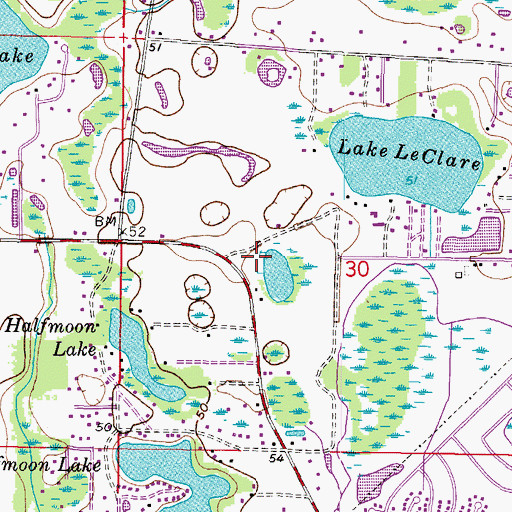 Topographic Map of Harr Estates, FL