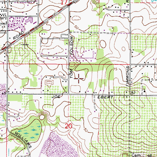 Topographic Map of Harris Landings, FL