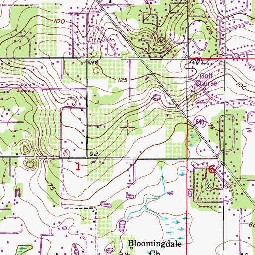 Topographic Map of Harvest Field, FL