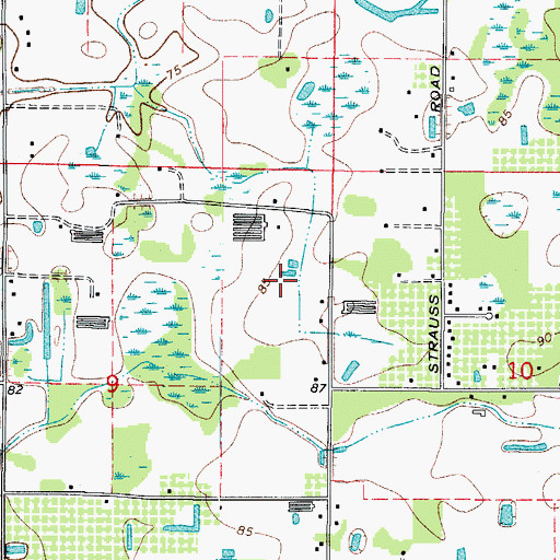 Topographic Map of Hastings, FL