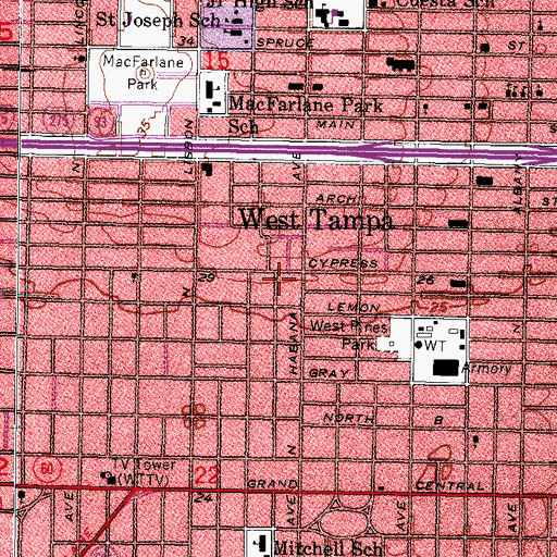 Topographic Map of Havana, FL