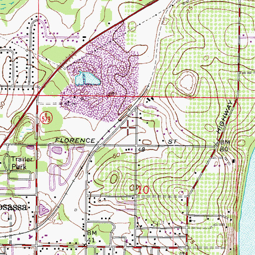 Topographic Map of Hazen Court, FL