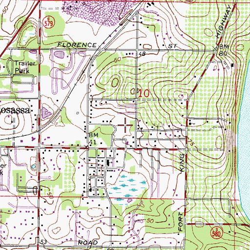 Topographic Map of Hazen Heights, FL