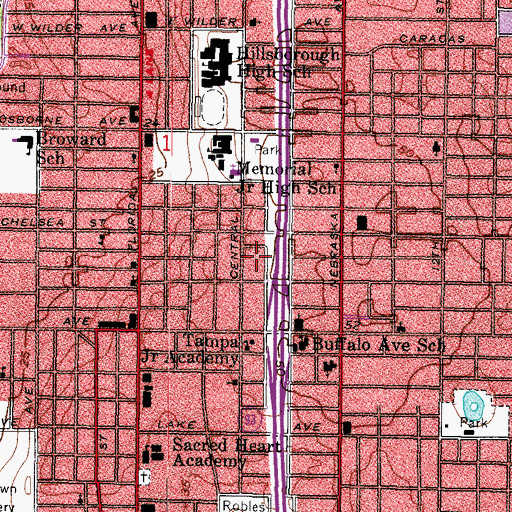 Topographic Map of Headford, FL