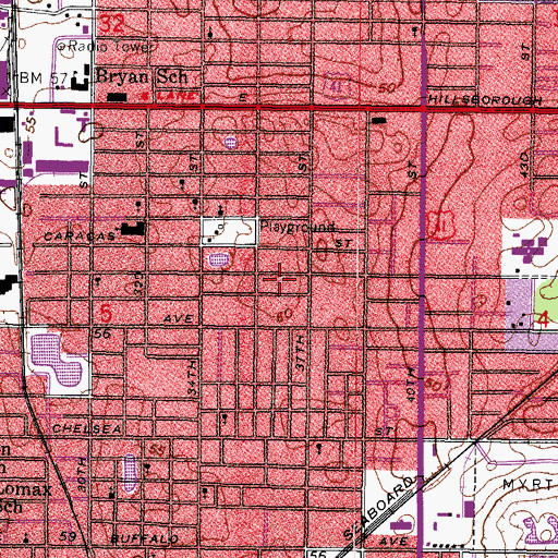 Topographic Map of Heiter Heights, FL