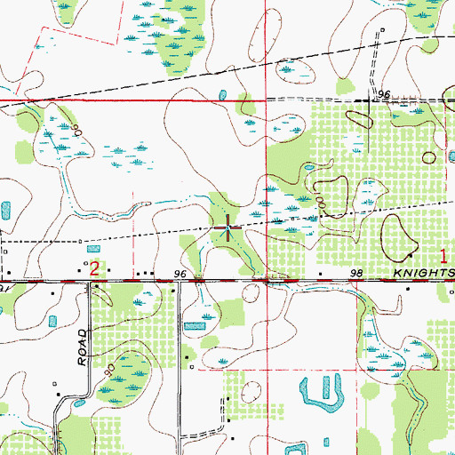 Topographic Map of Helen Winter Gardens, FL