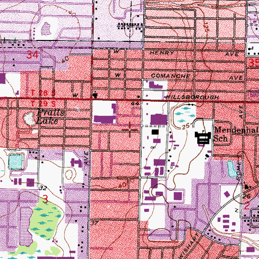 Topographic Map of Hepp Heights, FL