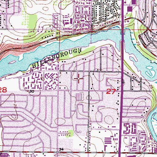 Topographic Map of Herchel Heights, FL