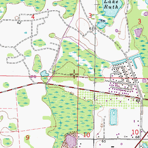 Topographic Map of Heritage Harbor Village, FL