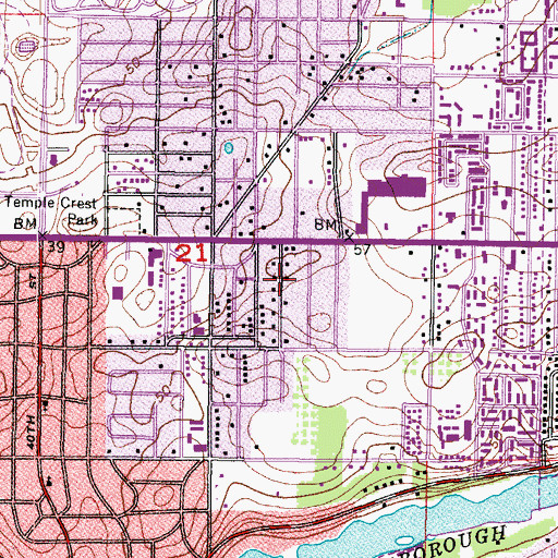Topographic Map of Hernandez Estates, FL