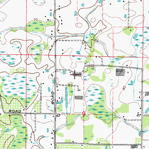 Topographic Map of Herndon Estates, FL