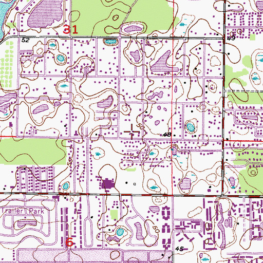 Topographic Map of Herrera, FL