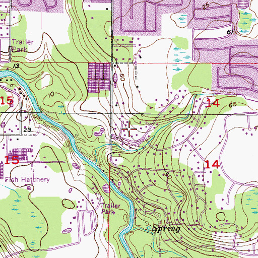 Topographic Map of Hickory Creek, FL