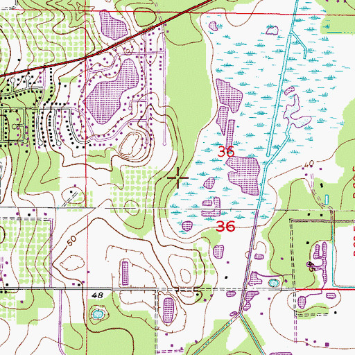 Topographic Map of Hickory Lakes Manor, FL