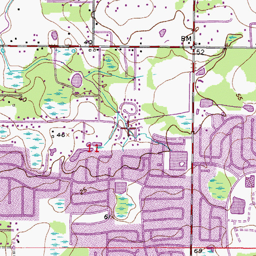 Topographic Map of Hidden Forest, FL