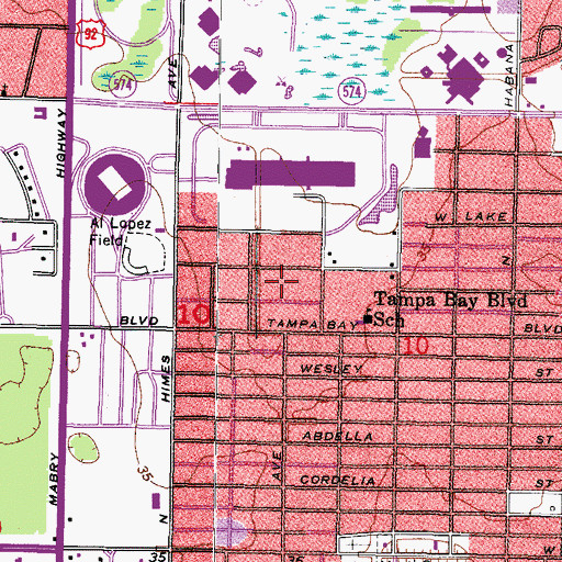 Topographic Map of Hidden Haven, FL